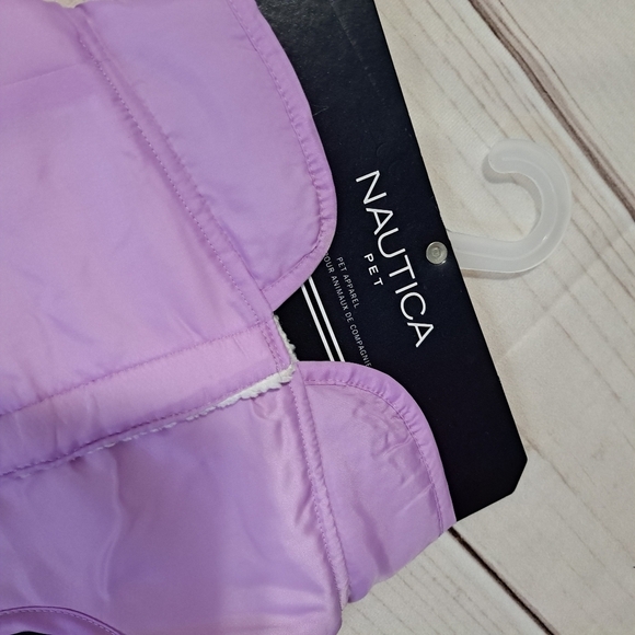Nautica Pet XL Reversable Light Purple  Lined Sherpa Dog Jacket - Picture 3 of 9
